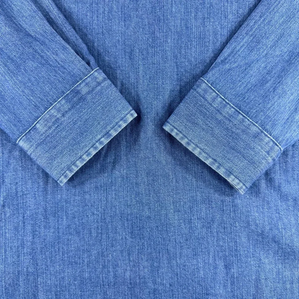 Banana Republic Denim Shirt Mens M Medium Blue Slim Fit Button Down Long Sleeve
